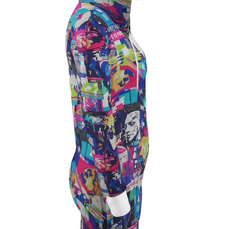 Rich and Rich Graphic Multicolor Hoodie Dress with adjustable hood and vibrant design
