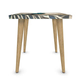 Peacock side table with MDF square or round top, solid beech legs, FSC-certified wood, 18.7 inches tall — product detail
