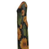 Women's floral cardigan in a soft knit for layering or wearing alone — rear view