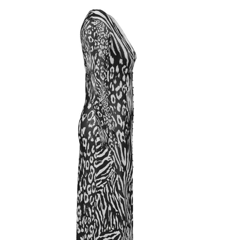 Rich and Rich Black and White Print Ladies Cardigan