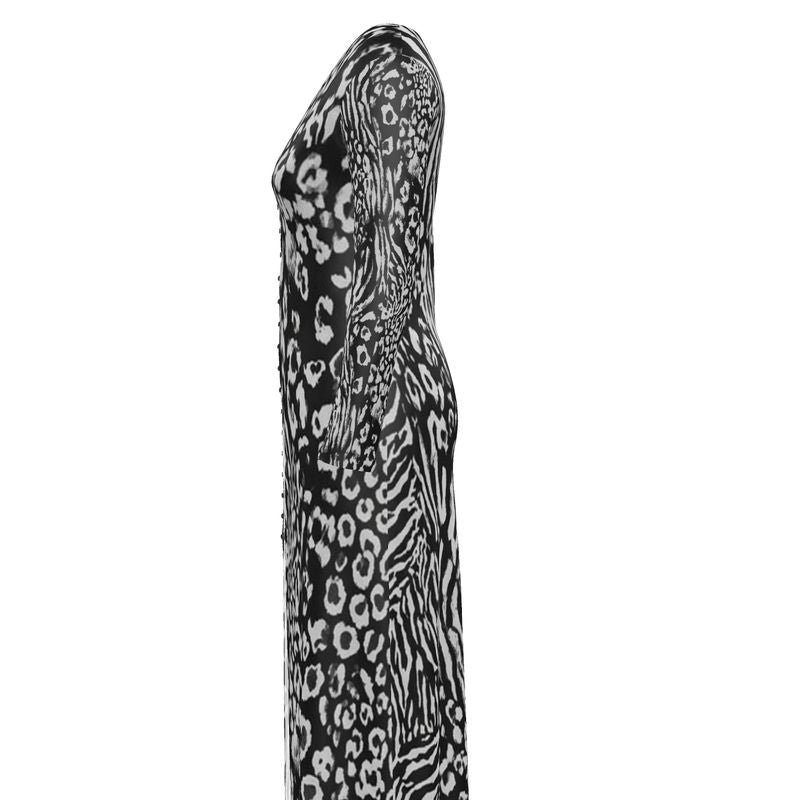 Rich and Rich Black and White Print Ladies Cardigan