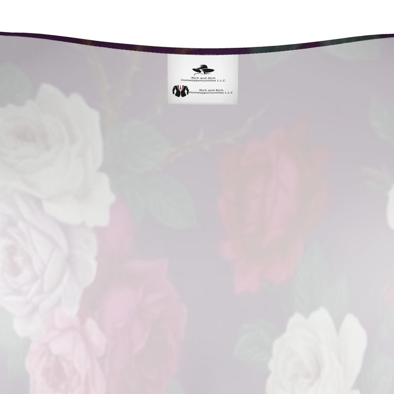 Purple floral V-neck ladies cardigan with button-through front and intricate floral pattern — additional view 6