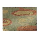 Orange abstract pattern rug with velvet pile and anti-slip backing — alternate view