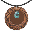 Rich and Rich Brown Pattern Wooden Pendant Organic Shapes