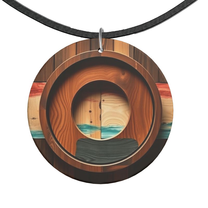 Rich and Rich Men's Wooden Pendant Organic Shapes