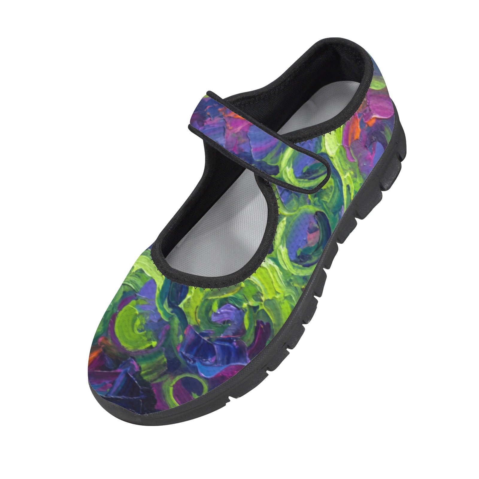 Rich and Rich Key Lime Zen Abstract Women’s Mary Jane Shoes | Lightweight Mesh Mary Janes with EVA Comfort Sole