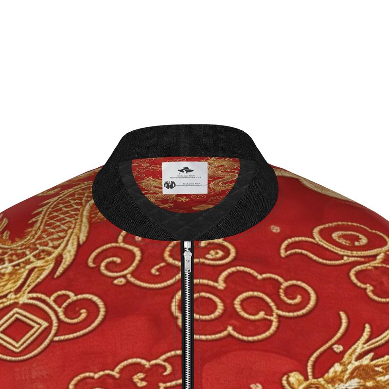 Rich and Rich Red Feng Shui Mens Bomber Jacket