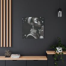 Load image into Gallery viewer, Elegant Black Woman Canvas Art - Stretched Wall Decor for Home
