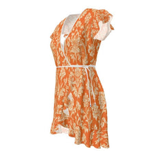 Load image into Gallery viewer, Rich and Rich Orange Women's Floral Tea Dress - Rich and Rich Homeopportunities
