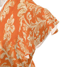 Load image into Gallery viewer, Rich and Rich Orange Women's Floral Tea Dress - Rich and Rich Homeopportunities
