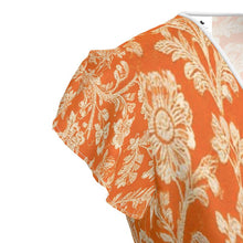 Load image into Gallery viewer, Rich and Rich Orange Women's Floral Tea Dress - Rich and Rich Homeopportunities
