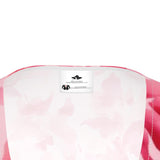 Fuchsia floral wrap dress with V-neck and belt tie, long sleeves — additional view 9