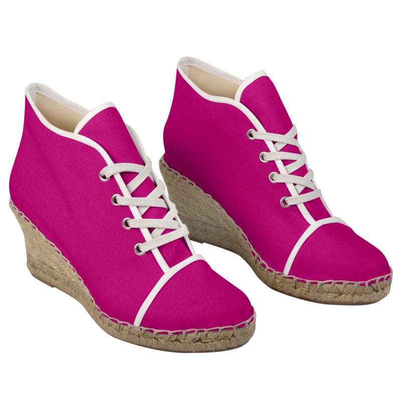 Rich and Rich Fuchsia Ladies Wedge Espadrilles