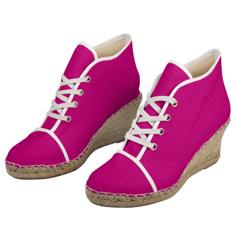 Rich and Rich Fuchsia Ladies Wedge Espadrilles