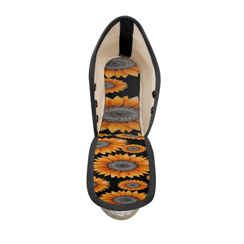 Rich and Rich Orange & Silver Ladies Sunflower Wedge Espadrilles