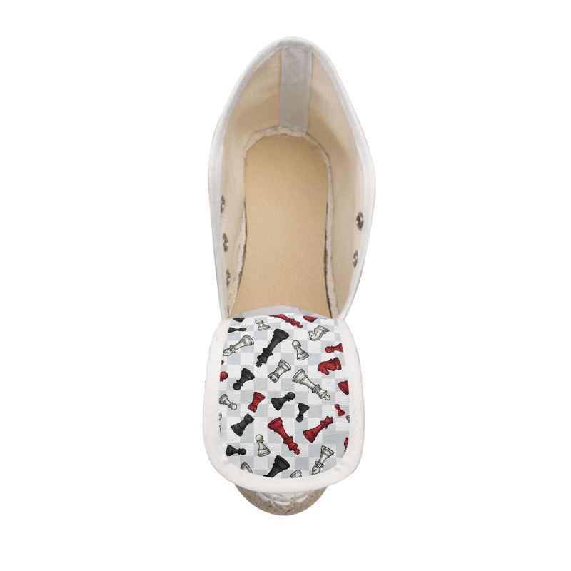 Rich & Rich Ladies Chess Wedge Espadrilles