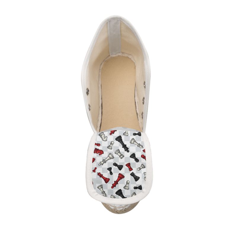 Rich & Rich Ladies Chess Wedge Espadrilles
