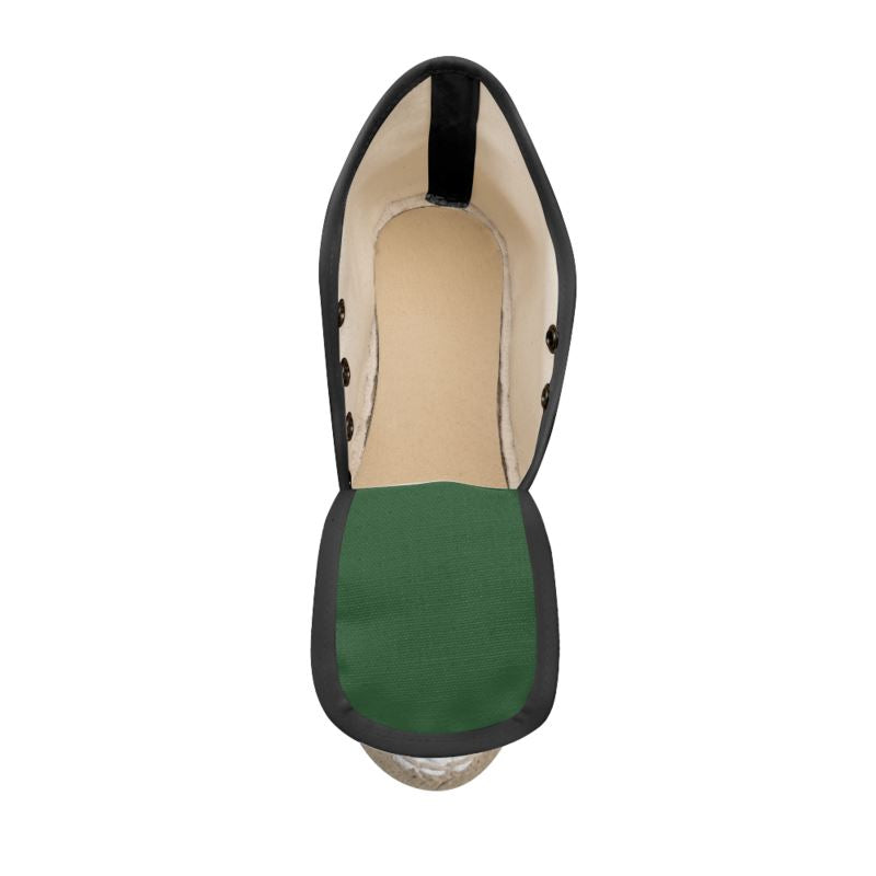 Rich and Rich Ladies Hunter's Green Wedge Espadrilles