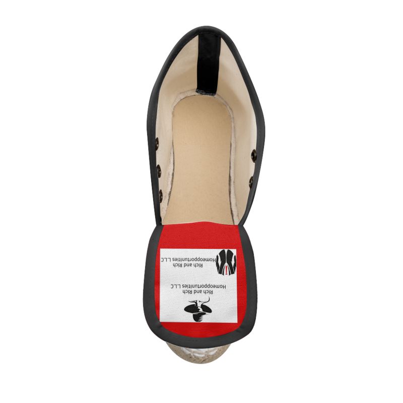 R&RH Women’s Caricature Red Wedge Espadrilles | Designer Jute Platform Shoes