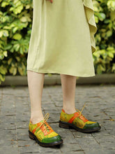 Load image into Gallery viewer, Hand-printed Flat Cozy Shoes
