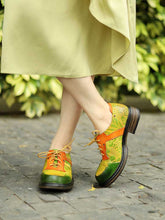 Load image into Gallery viewer, Hand-printed Flat Cozy Shoes
