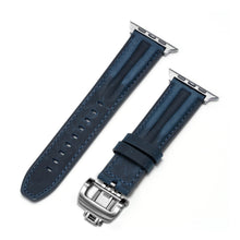 Load image into Gallery viewer, Luxury Full-Grain Leather Butterfly Buckle Band for Apple Watch
