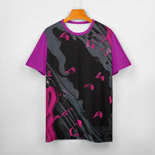 Load image into Gallery viewer, Rich and Rich Men&#39;s Multicolor Magenta Gray and Black Designer Cotton T-Shirt
