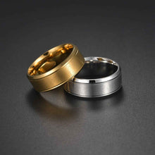 Load image into Gallery viewer, Unisex Stainless Steel Wedding Ring 8 mm – Black/Gold/Silver
