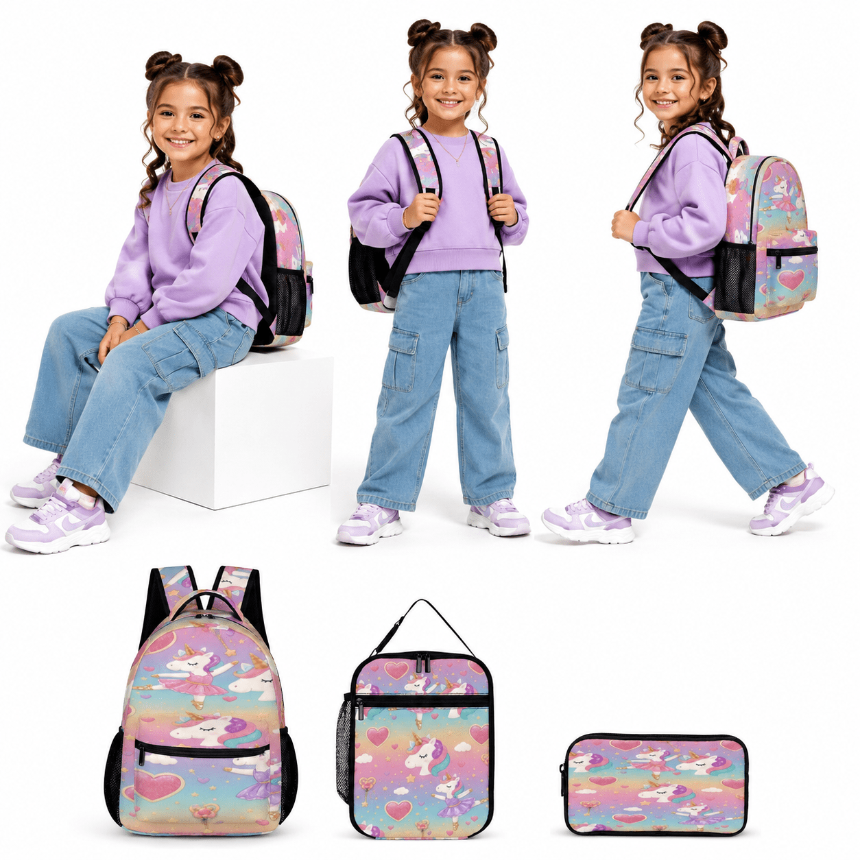 Rich and Rich Sport Utility Girls Unicorn Ballerinas Three Piece Combination Set - Rich and Rich Homeopportunities