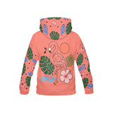 A Critter Kicks Girls Flamingo Coral Polka Dot Hoodie