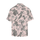 Pink fusion men's short-sleeve designer shirt with notch lapel and relaxed boxy fit — additional view 7