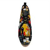 Black chess-inspired hi-top espadrilles with canvas upper and jute-rubber sole — additional view 12