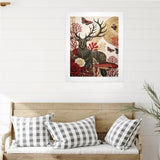 Three-panel Tribal Elegance canvas art set featuring geometric tribal patterns, each panel 16 by 20 inches — rear view