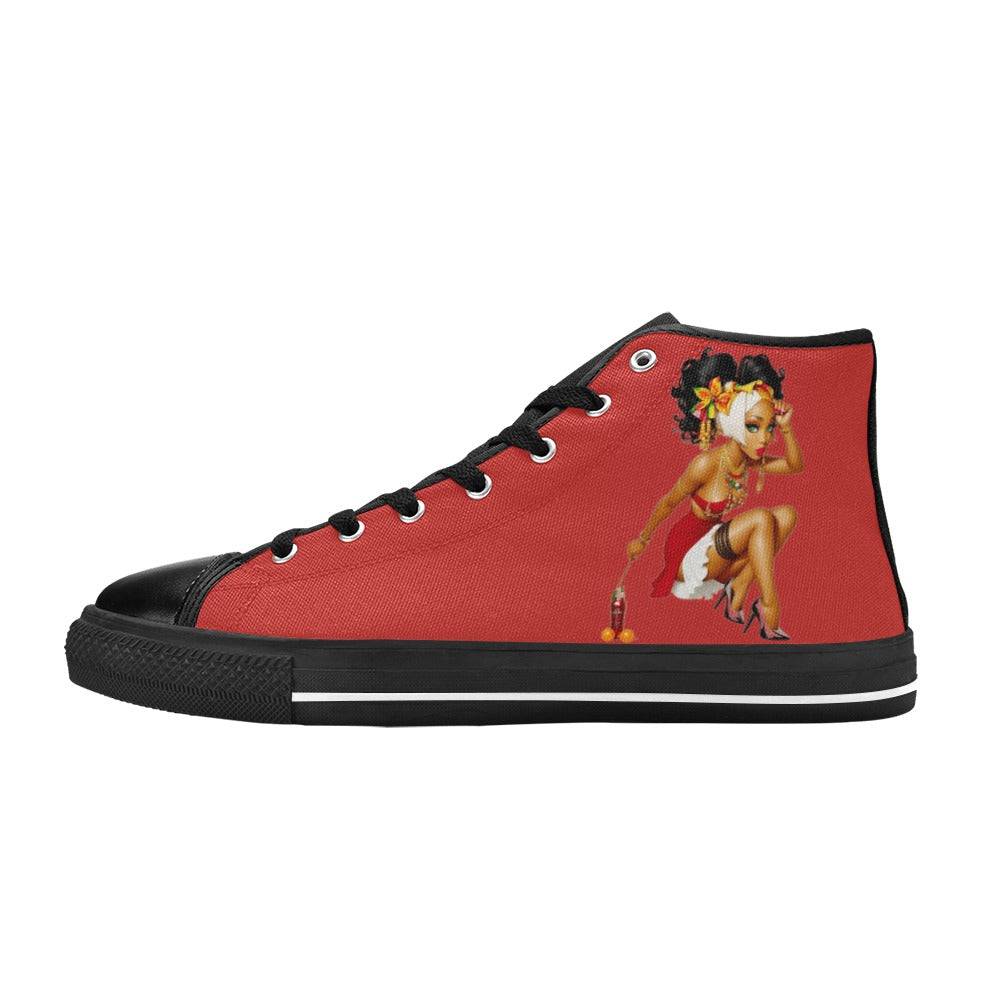 R&RH Red Women's Classic High Top Canvas Shoes - Rich and Rich Homeopportunities 