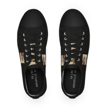Load image into Gallery viewer, R&amp;RH Stylish Men&#39;s Low Top Black Sneakers with Unique Graphic Design
