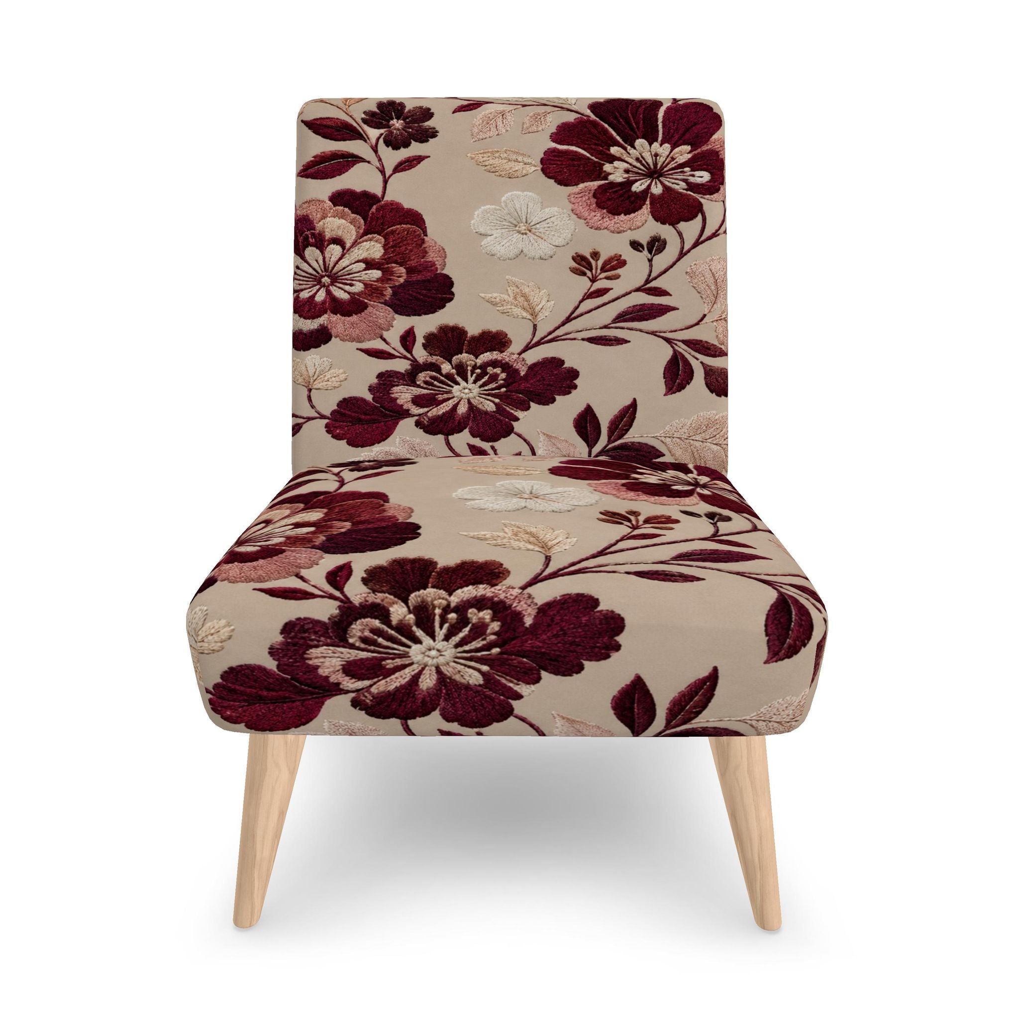 Rich and Rich Bordeaux Conservatory Beige Floral Occasional Chair - Rich and Rich Homeopportunities