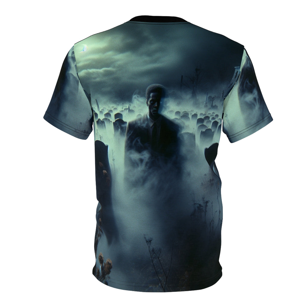 Halloween Themed Unisex Tee, Spooky Graphic Shirt, Costume Party Top, Ghostly Apparel, Unique Holiday T-shirt