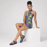 Women’s key lime abstract Mary Jane shoes with mesh upper and Velcro strap and EVA sole — additional view 15