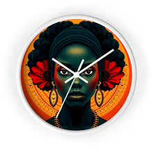 Load image into Gallery viewer, Cultural Elegance Wall Clock - Bold Black Woman Design
