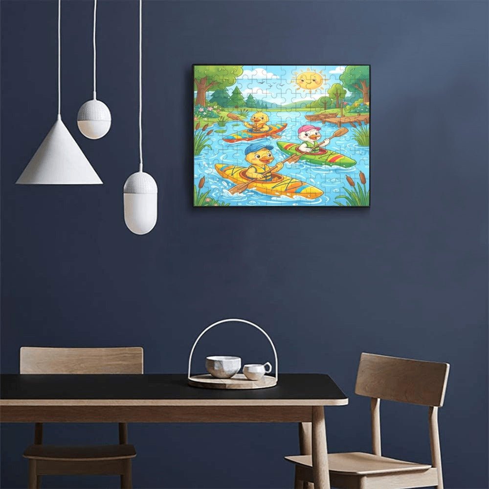 Rich and Rich Ducks Kayaking Wooden Kids Jigsaw Puzzle 120-Piece Wall Art - Rich and Rich Homeopportunities