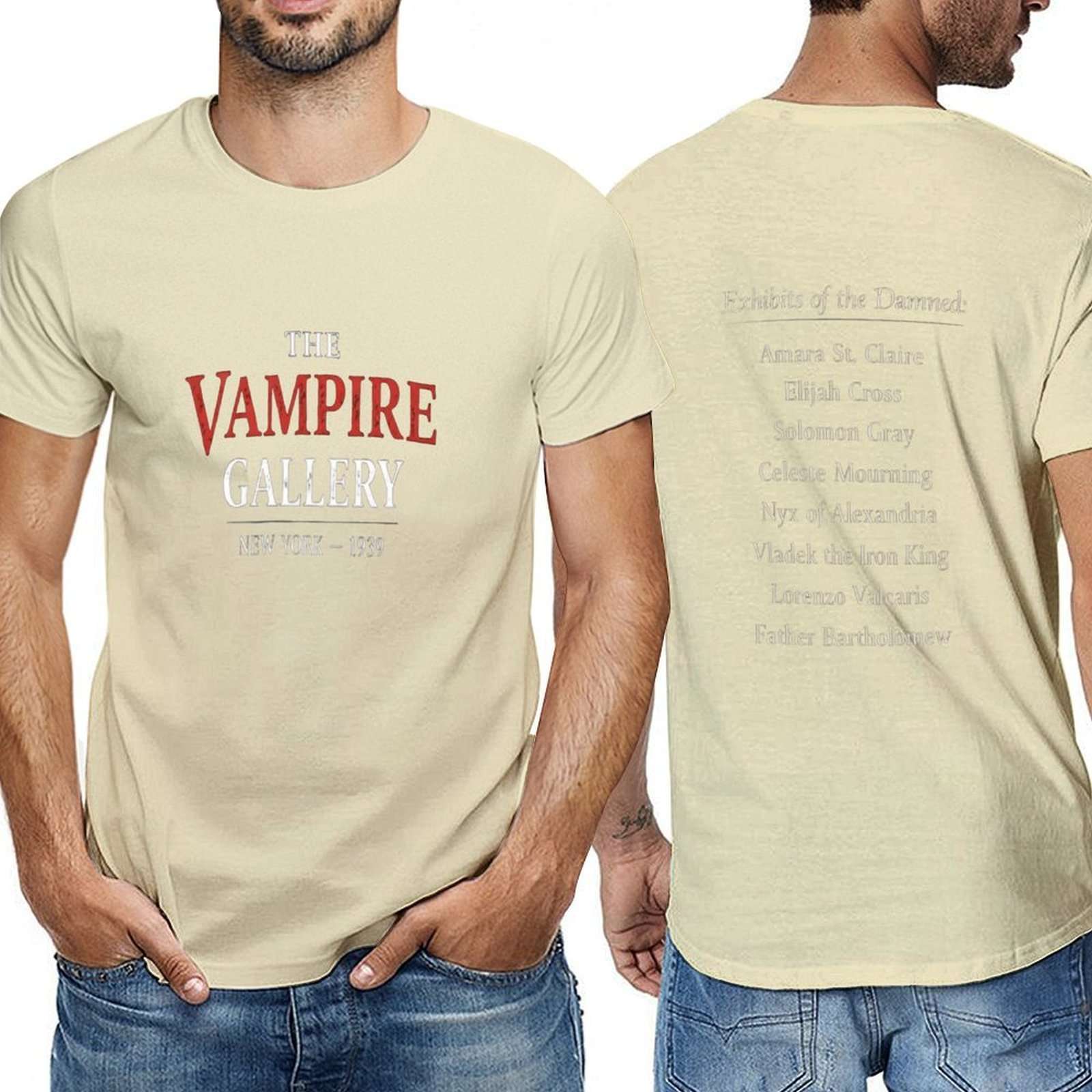 Men's short-sleeve T-shirt from The Vampire Gallery with printed design — product detail
