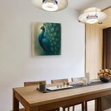 Vertical decorative canvas painting with vivid colors, hand-framed 20×24 inches — product detail