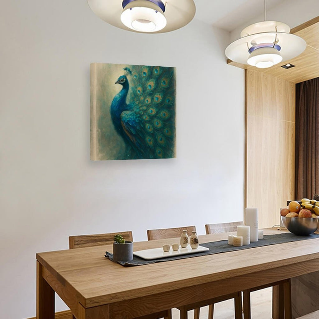 The Riveting 20x24 inch vertical hand-framed canvas painting with vibrant colors
