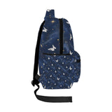 a Ethereal butterfly Galaxy Girls Blue Large Capacity Backpack