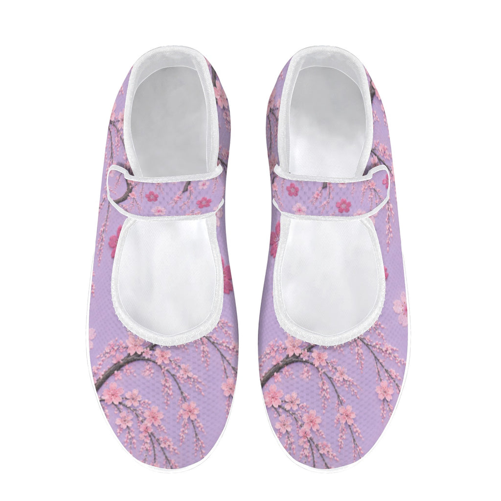 Japanese Cherry Blossom Women's Pink Mary Jane Shoes