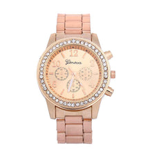 Load image into Gallery viewer, Geneva Men&#39;s Diamond-Accent Quartz Watch - Three-Eye Alloy Design
