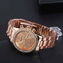 Load image into Gallery viewer, Geneva Men&#39;s Diamond-Accent Quartz Watch - Three-Eye Alloy Design
