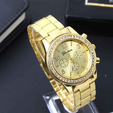 Load image into Gallery viewer, Geneva Men&#39;s Diamond-Accent Quartz Watch - Three-Eye Alloy Design
