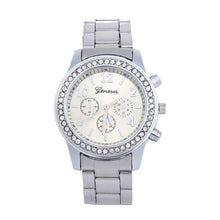 Load image into Gallery viewer, Geneva Men&#39;s Diamond-Accent Quartz Watch - Three-Eye Alloy Design
