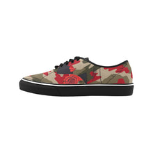 Load image into Gallery viewer, R&amp;RH Woman With Rose Womens Camoflage Low Top Designer Sneakers

